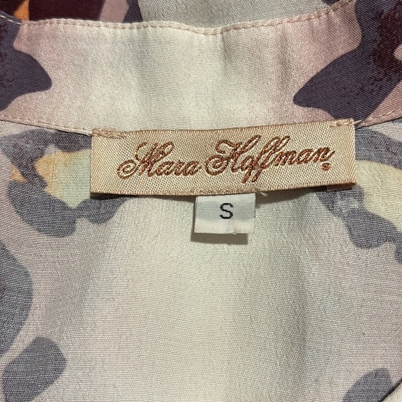 Mara Hoffman | leopard print shirt-dress mini sleeveless button up size small - Picture 8 of 14